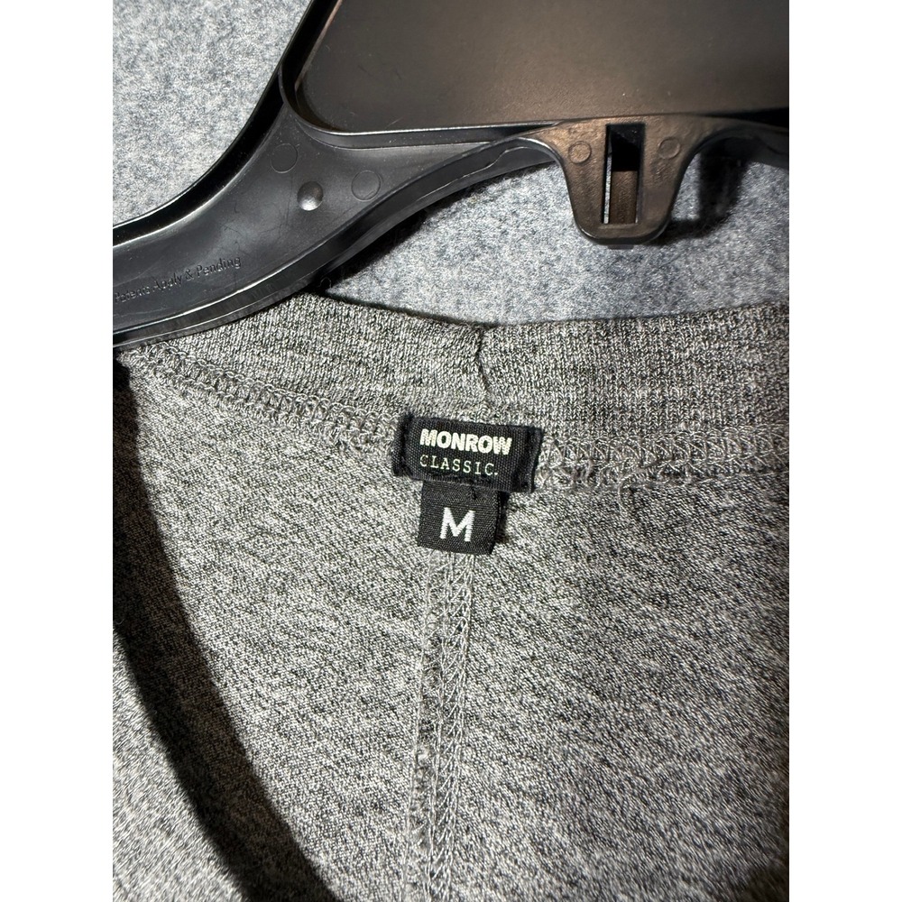 Monrow Classic Womens Long Sleeve Crew Neck Tee Heather Gray HT2162TJ-1 Size M - Picture 3 of 8